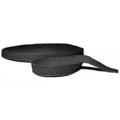 Тесьма х/б (киперная) Черная, 15мм