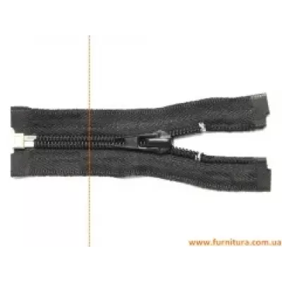 Молния спиральная черная, 55 см