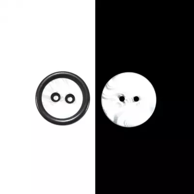 Гудзик чорно-білий, 23 мм