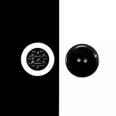 Гудзик чорно-білий, 34 мм