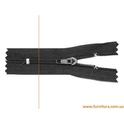 Молния спиральная черная, 50 см 