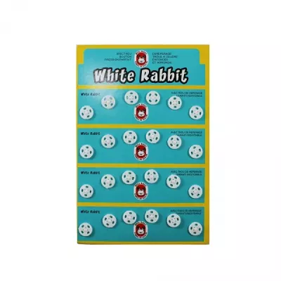 Кнопка пришивна біла пластик, 10 мм