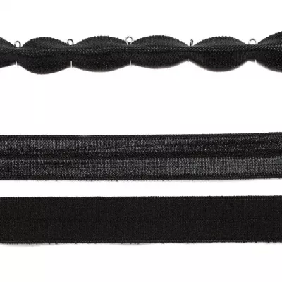 Резинка бейка чорна, 20 мм