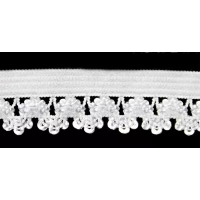 Резинка бельевая ажурная белая, 16 мм 
