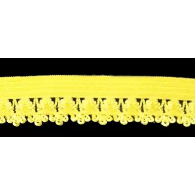Резинка бельевая ажурная желтая,16 мм 