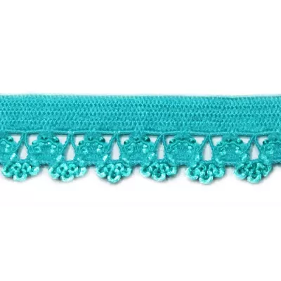 Гумка білизняна ажурна 16 мм. бірюза
