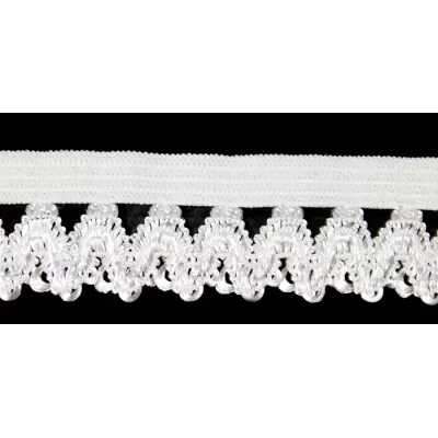 Гумка білизняна ажурна 18 мм. молочна