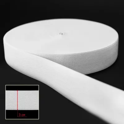 резинка 3 см, біла