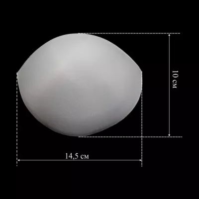 Чашка половинка біла з пуш-ап (S)