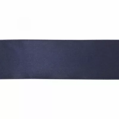 Лента атласная темно-синяя, 7 см 