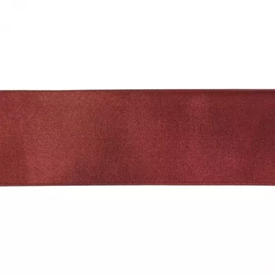 Лента атласная бордовая, 7 см 
