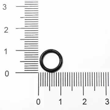Регулятор кольцо черное металл, 0.8 см 