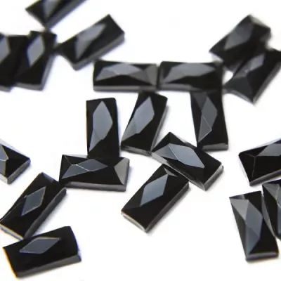 Стразы клеевые чёрные, 5х2 мм