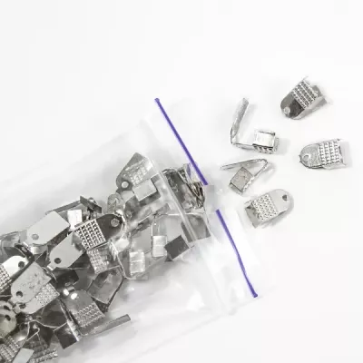 Кріплення-затискач для біжутерії, 5 мм, срібло