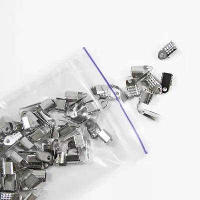 Кріплення-затискач для біжутерії, 4 мм, срібло