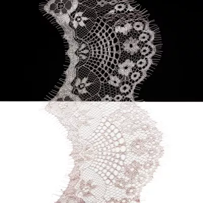 Мереживо Zira шантильї, темна пудра, 8-10 см