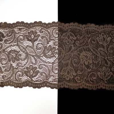 Кружево Франция арт.180 коричневое,ширина 13 см