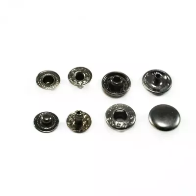 Кнопка Альфа чорний нікель+антимагніт, 12.5 мм