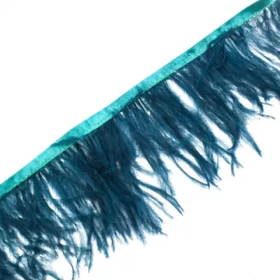 Бахрома страус морская волна на ленте