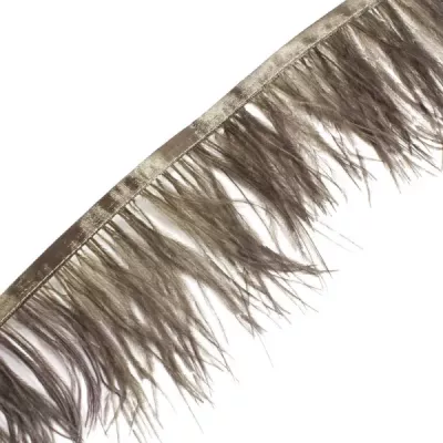 Бахрома страус мокка на ленте