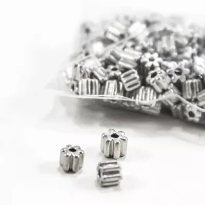 Намистини ребристі, нікель