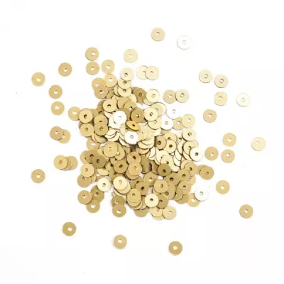 Паєтка кругла золота матова 5 мм