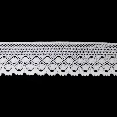 Кружево Кроше арт 100 белое, шир. 8 см, в боб. 9 м