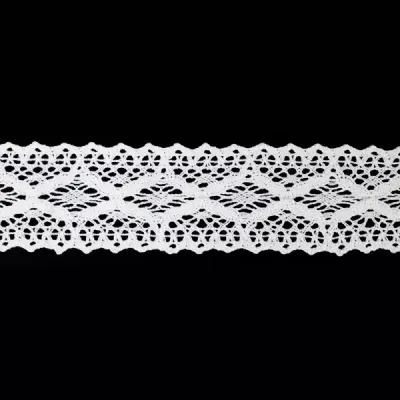 Мереживо кроше біле, 6 см