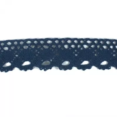 Кружево Кроше синее, 4.5 см