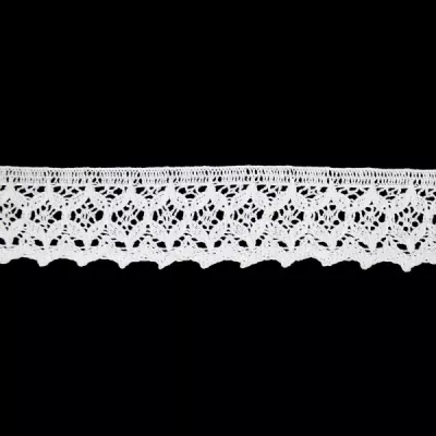 Кружево Кроше белое, 5 см