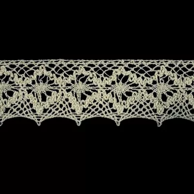 Кружево Кроше арт.166 натуральное,шир. 5,5 см, в боб. 9 м