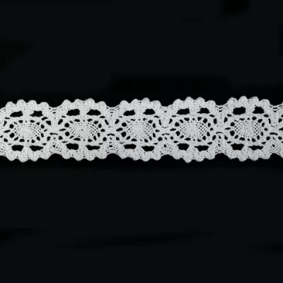 Кружево Кроше белое, 3 см