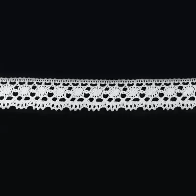 Кружево Кроше белое, 2,5 см