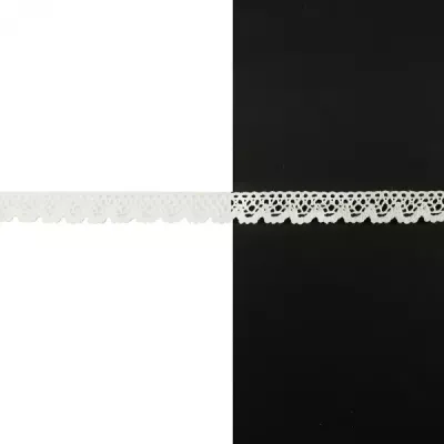 Кружево Кроше арт. 196,белое,ширина 1-1,5 см, в боб 25 м.