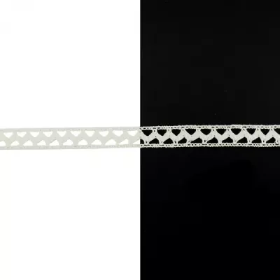 Кружево кроше арт. 197 белое,шир. 1,3 см. в боб. 25 м.