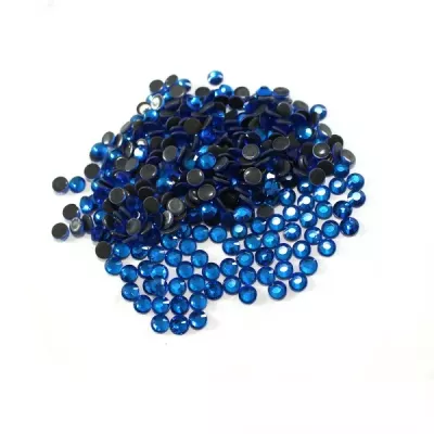 Стразы клеевые ярко-голубые