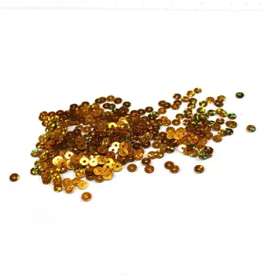 Паєтка кругла золота, 4 мм