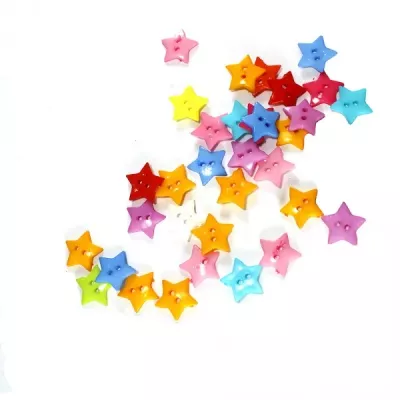 Гудзик зірка асорті, 16х16 мм