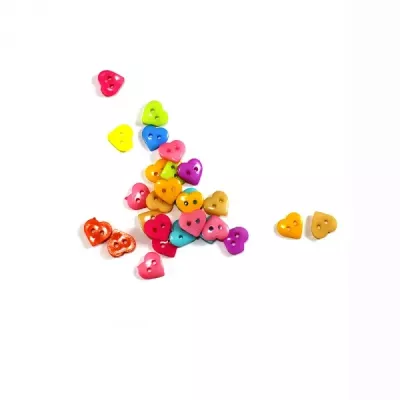 Пуговица сердечко, 10х10 мм 