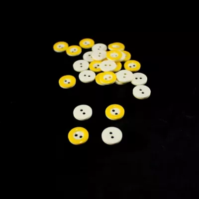 Ґудзик жовтий, 10 мм