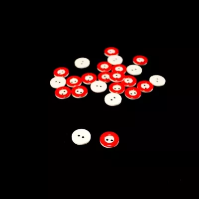 Ґудзик червоний, 12 мм