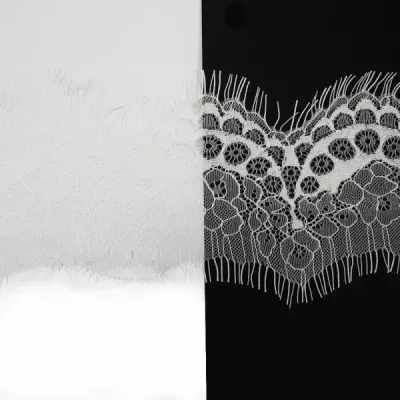 Мереживо Zira шантильї арт.068,біле,шир. 10-14 см, купон 3 м