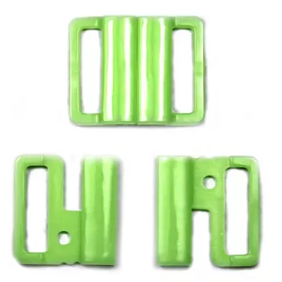 Застібка для купальника салатова, 2 см