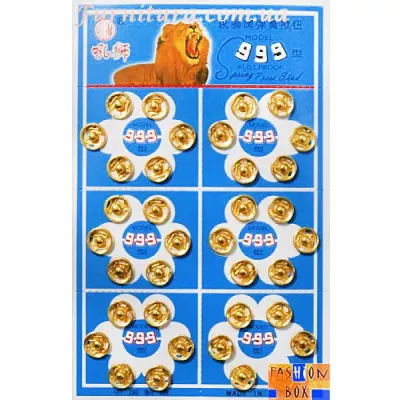 Кнопка пришивна на листах D8мм золото