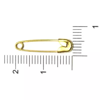 Булавка англійська, золото 2 см