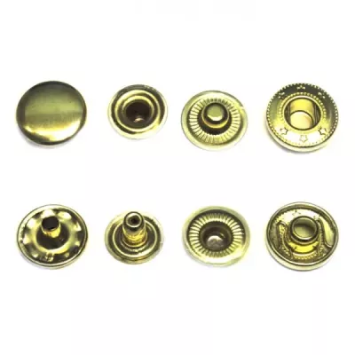 Кнопка середня Alfa золота, 15 мм