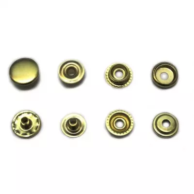 Кнопка середня золота, 15 мм