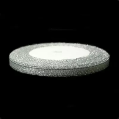 Стрічка із люрексу срібна, 10 мм