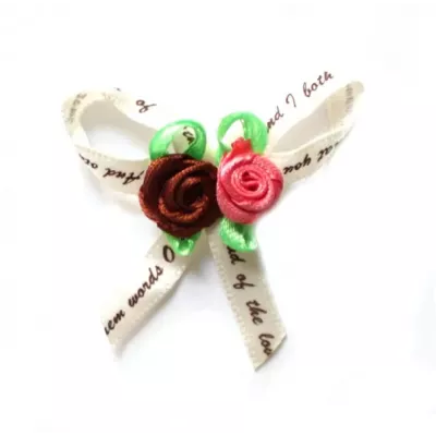 Бабочка с цветами Нашивка объемная  