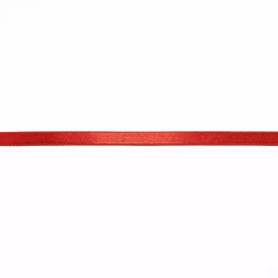 Лента атласная красная, 1 см 
